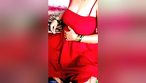 Indian solo female video with the big tits in indian fashion