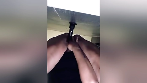 Indian girl with a nice body is playing with her toy