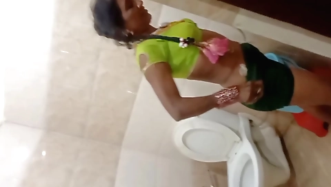 Indian stepmother with a sexy face rides a boy in POV