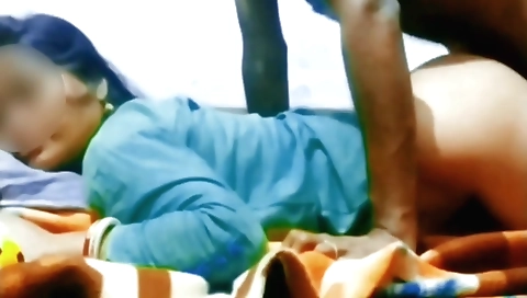 A brunette babe plays with hair and she is giving a blowjob