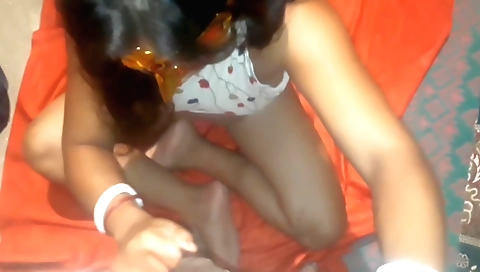 A slut with small tits is getting a dick up and to her mouth