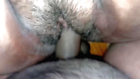 Sexy amateur indian girl with a hairy pussy plays with my cock