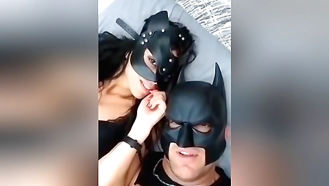 Amateur porn video with a sexy brunette in hot lingerie