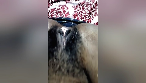 Indian girl shows her hairy pussy to us in the shower