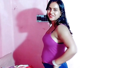 Busty schoolgirl with a nice body enjoys some solo fucking