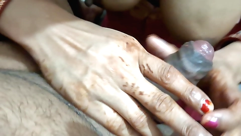 Chubby dude with huge boobs gets fucked by his friend