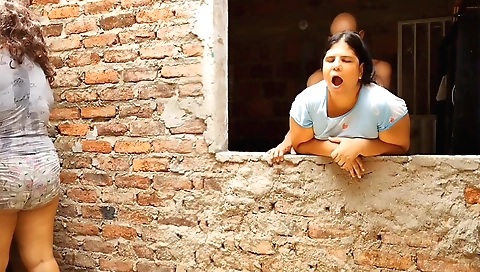 Indian girl with a big ass is getting fucked in the laundry