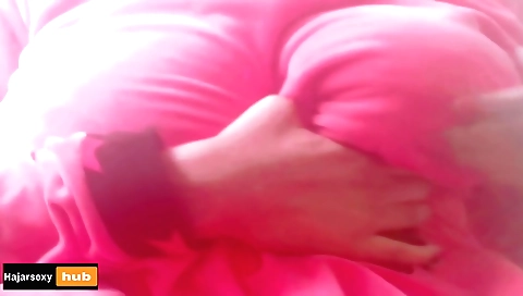 Big tits solo female in a sexy lingerie in bathroom