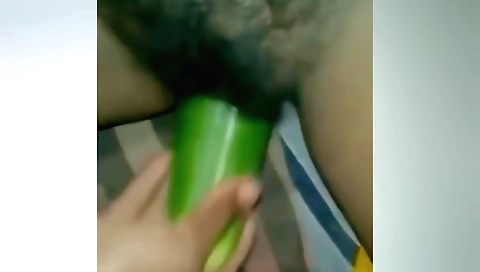 Indian girl masturbates with her cunny dildo in solo video