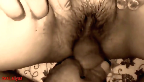 Indian girlfriend with a big ass gets off by her husband