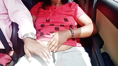 Hindi talks with her lover and they get off together