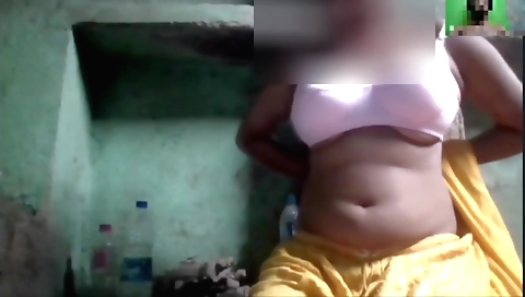 Amateur brunette 18+ shows her body in her bedroom