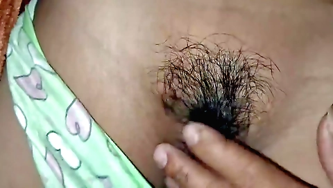 Indian girl is having a good sex in her hairy body