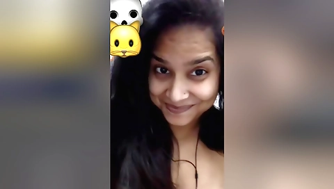 Indian pornstar showing off her huge boobs on the web cameras