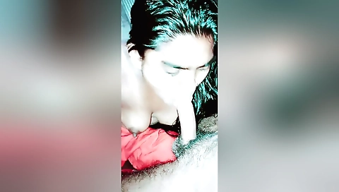 Brunette teen with natural tits is fucked on bed in amateur