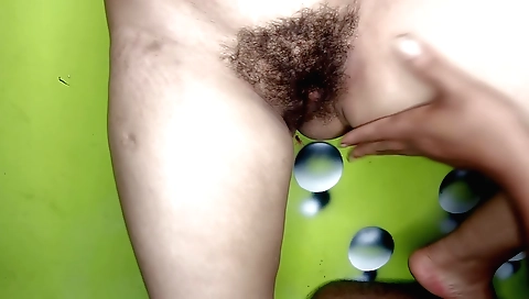 Indian hawai girl in pink shorts and white stockings