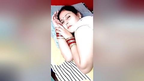 Indian brunette solo video with 18+ years old girl