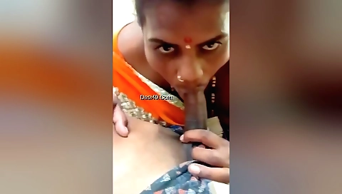 Outdoor porn clip of a brunette girl giving a blowjob