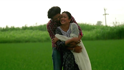 Sweet mouth brunette invited a guy to share a home