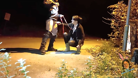 Indian girl plays with the urinal for the living room