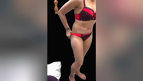 Busty amateur woman exposing her shaved pussy to the camera