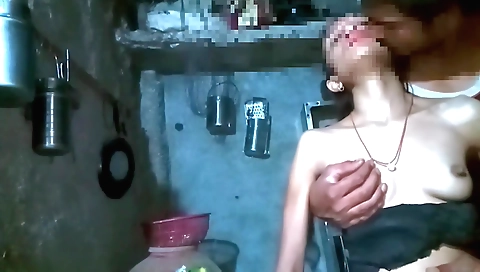 Sexy amateur brunette 18+ enjoying sex with boyfriend