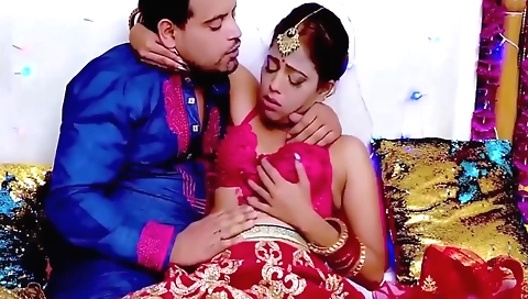 Brunette indian babe shows her husband the basics of how to fuck