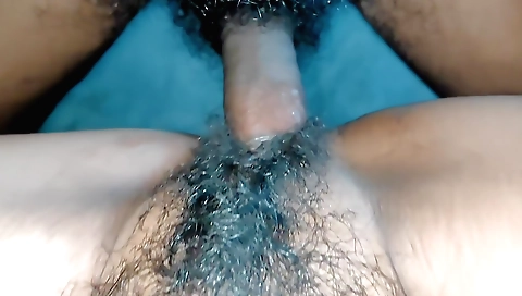 Indian girl is fucked by her boyfriend and her hairy pussy