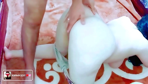 Busty amateur girl giving a creampie to her boyfriend