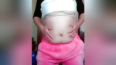 Busty chick makes herself more exposed by masturbating