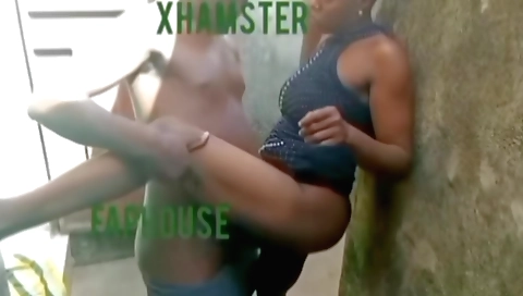 Indian porn video showing a sexy brunette in a black outfit