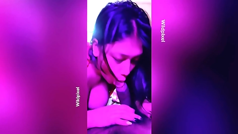 My black and black video with a nice smile in the amateur clip