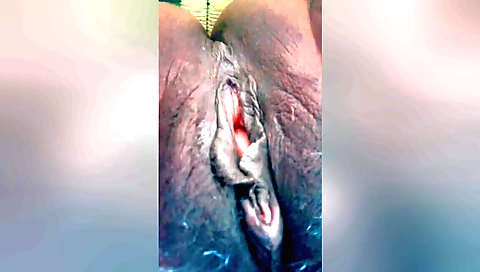 Pink lips of a slutty girl in a homemade porn video