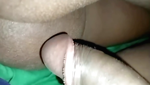 Amateur brunette in a sexy lingerie makes herself cute face