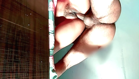 Indian teen cheating wife standing fucked by her husband