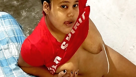 Chubby indian babe in sexy lingerie gets humped by her stepdad