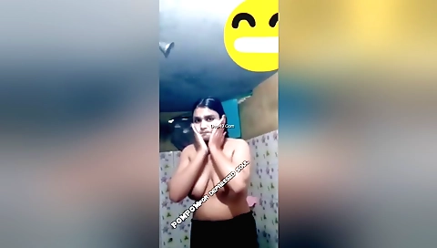 Indian blonde is doing her best to get her hair wet