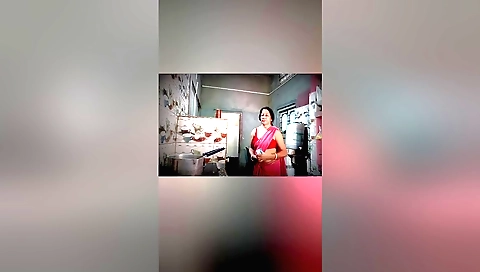 Indian milf likes a solo session after a rainy day