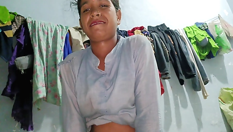 Indian hairy babe takes his dick in the doggy position