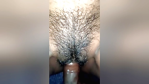 Indian babe with hairy pussy gets fucked on camera